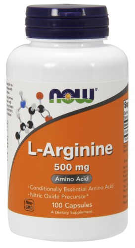 L-arginina 500mg - 100 kaps. - NOW Foods