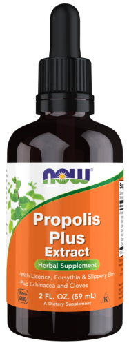 Propolis w płynie ekstrakt + lukrecja + echinacea - 59ml - NOW Foods