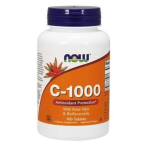 Witamina C 1000mg + dzika róża - 100 tabl. - NOW Foods