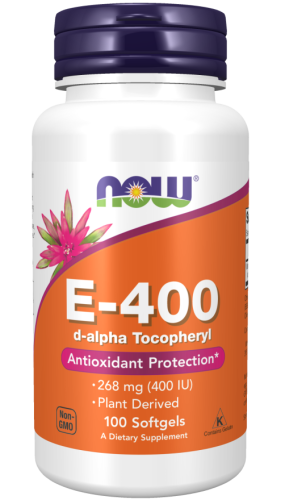 Naturalna witamina E 400IU – 100 kaps. - NOW Foods