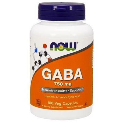 Kwas GABA kwas Gamma-aminomasłowy 750mg – 100 Vege kaps. – NOW Foods