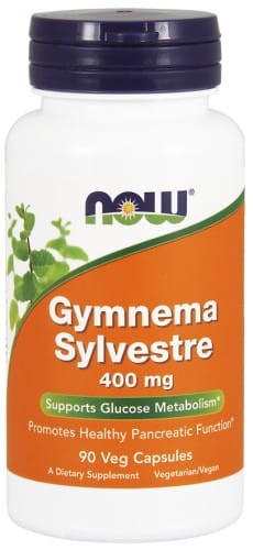Gurmar ekstrakt gymnema sylvestre 400mg - 90 Vege kaps. - NOW Foods