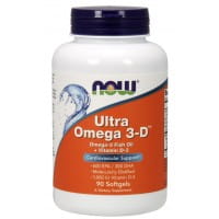 Omega 3+Witamina D3 Ultra Omega 3 – 180 kaps. – NOW Foods