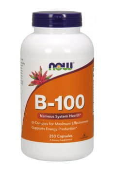 Witamina B100 kompleks witamin – 250 kaps. – NOW Foods