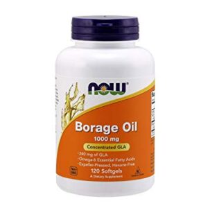 Olej z ogórecznika Borage Oil 1000mg - 120 kaps. - NOW Foods