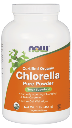 Chlorella organiczna proszek 113g - NOW Foods