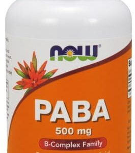 PABA Kwas p-aminobenzoesowy 500mg - 100 kaps. - NOW Foods