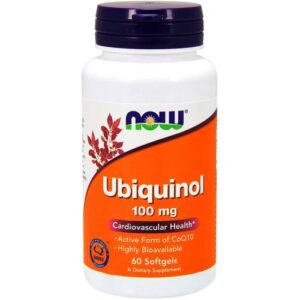 Ubiquinol ubichinol Koenzym Q10 100mg - 60 kaps. - NOW Foods