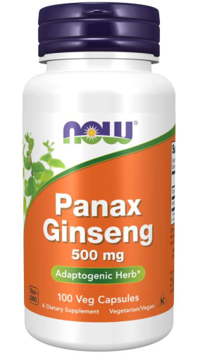 Żeń-szeń koreański Panax ginseng 500mg - 100 Vege kaps. - NOW Foods
