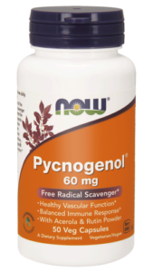 Wyciąg z kory sosny śródziemnomorskiej Pycnogenol 60mg – 50 Vege kaps. - NOW Foods